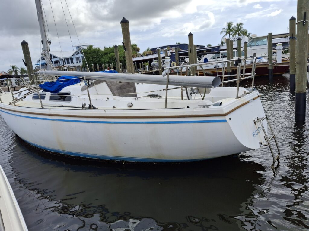 Sailboat Removal Offshore