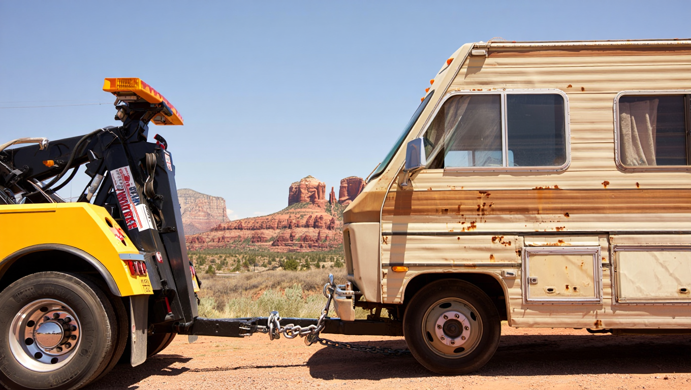Tow Away Old RV in Arizona